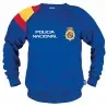 SUDADERA Bandera España en Hombro Azul con escudo y Texto de la Policia Nacional
