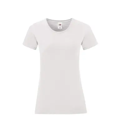 CAMISETA Fruit of the Loom MUJER BLANCA ICONIC