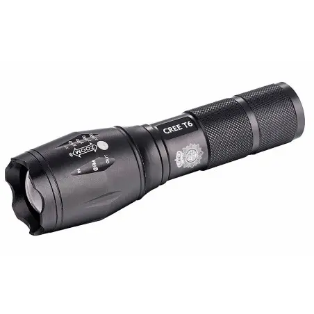 LINTERNA Policia Nacional Laser Q-CONNECT TELESCOPICA ALUMINIO MODO ALUMBRADO ALTO MEDIO BAJO ESTROBOSCOPIO SOS APAGADO