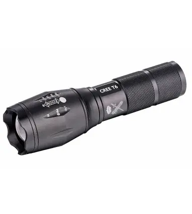 LINTERNA Guardia Civil Laser Q-CONNECT TELESCOPICA ALUMINIO MODO ALUMBRADO ALTO MEDIO BAJO ESTROBOSCOPIO SOS APAGADO