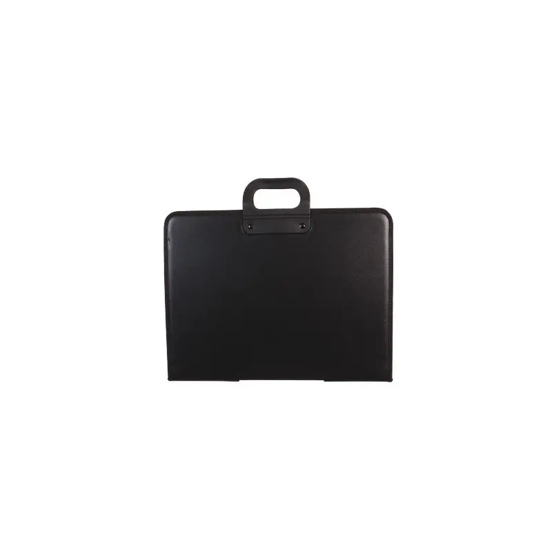 Cartera portadocumentos negra con asa con cremallera din a3 420x297 mm