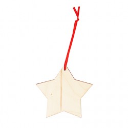 Adorno navideño de madera Jingle Estrella o Arbol