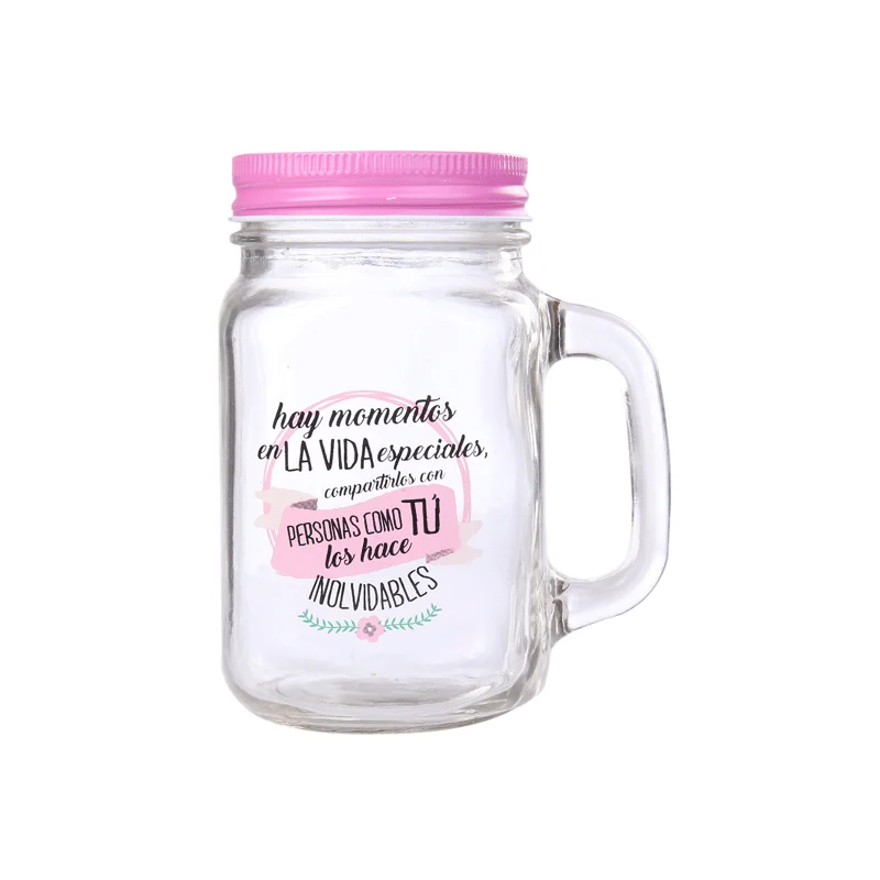 JARRA CRISTAL CON CAÑA "MOMENTOS ESPECIALES"