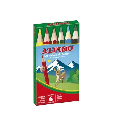 Lapices de colores alpino 651 caja de 6 colores cortos