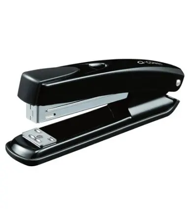 Grapadora q-connect kf01057 plastico abs negra -capacidad 20 hojas