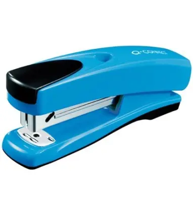Grapadora q-connect kf02149 metalica azul -capacidad 20 hojas