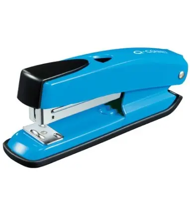 Grapadora q-connect kf02151 plastico abs azul -capacidad 20 hojas