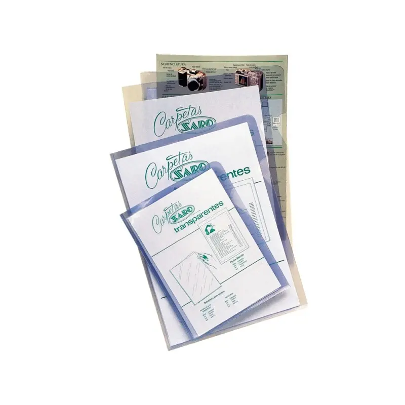 Carpeta dossier uñero saro pvc din a4 280 mc transparente
