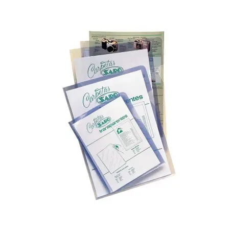 Carpeta dossier uñero saro pvc din a4 280 mc transparente
