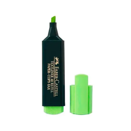 Rotulador faber castell fluorescente textliner 48 verde