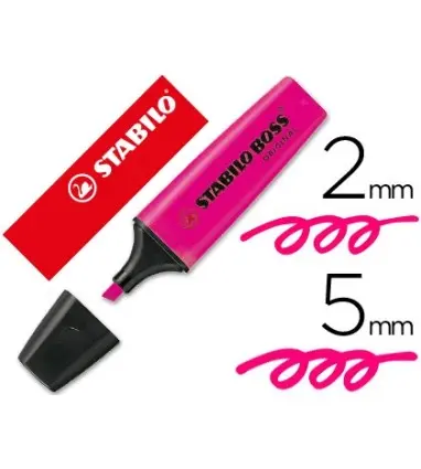 Rotulador stabilo boss fluorescente 70 rosa