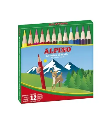 Lapices de colores alpino 652 caja de 12 colores cortos