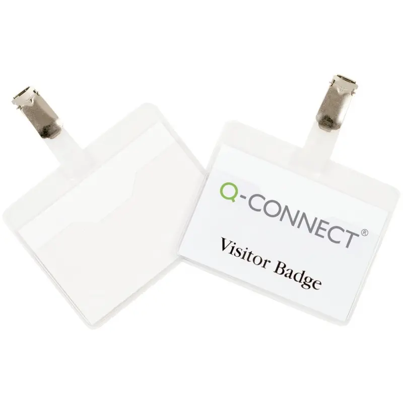Identificador con pinza q-connect kf01560 60x90 mm con apertura superior