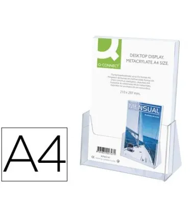Expositor sobremesa q-connect metacrilato din a4 ref.5753