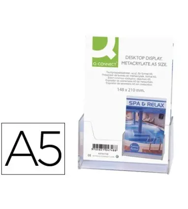 Expositor sobremesa q-connect metacrilato din a5 ref.5754