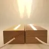 Lampara Base de madera con Luz LED y metacrilato Transparente Dulces Sueños