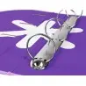 Carpeta con recambio y solapa liderpapel antartik a4 cuadro 5mm forrada 4 anillas redondas 40mm color lavanda