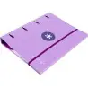 Carpeta con recambio y solapa liderpapel antartik a4 cuadro 5mm forrada 4 anillas redondas 40mm color lavanda