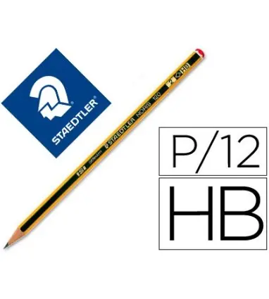Pack de 12 Lapices de grafito staedtler noris n.2 hb unidad
