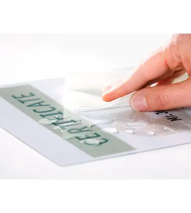 Bolsa de plastificar q-connect 303 x 216 mm 125 mc din a4 autoadhesivas caja de 25 unidades