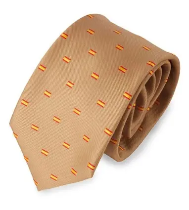 CORBATA BANDERA ESPAÑA Marron