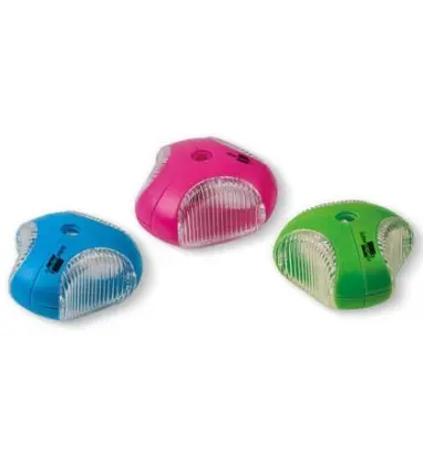 Sacapuntas liderpapel star plastico 1 uso con deposito colores surtidos