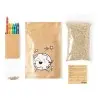 MACETA de Papel Reciclado coloreable con ceras HALORS con semillas