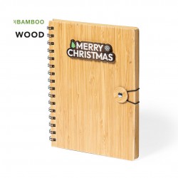 LIBRETA MOSSEL de navidad de bambu