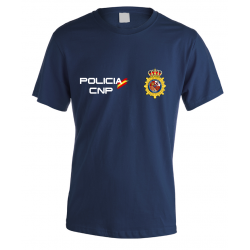 Camiseta Policia Adulto y Niño Personalizada por Delante...
