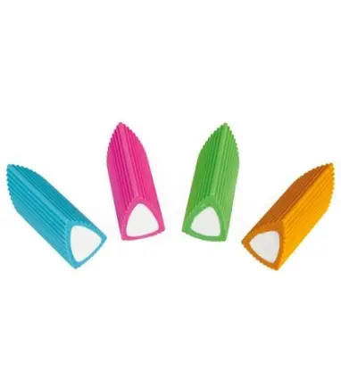 Goma de borrar liderpapel bicolor triangular colores surtidos