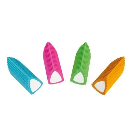 Goma de borrar liderpapel bicolor triangular colores surtidos