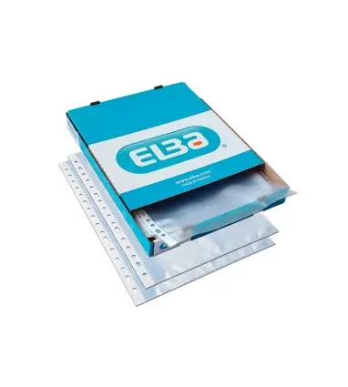 Funda multitaladro elba standard folio 90 micras piel naranja caja de 100 unidades