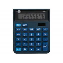 Calculadora liderpapel sobremesa xf17 8 digitos solar y pilas color azul 127x105x24 mm