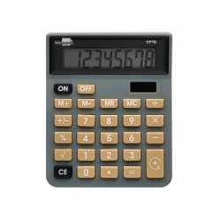 Calculadora liderpapel sobremesa xf18 8 digitos solar y pilas color gris 127x105x24 mm
