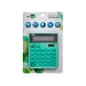 Calculadora liderpapel sobremesa xf24 10 digitos solar y pilas color verde 127x105x24 mm