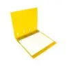 Carpeta con recambio liderpapel a4 cuadro 5mm 100 hojas 80g polipropileno 4 anillas 40mm amarillo fluor