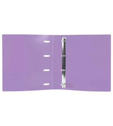 Carpeta con recambio liderpapel a4 cuadro 5mm 100 hojas 80g polipropileno 4 anillas 40mm lavanda opaco