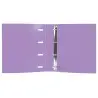 Carpeta con recambio liderpapel a4 cuadro 5mm 100 hojas 80g polipropileno 4 anillas 40mm lavanda opaco