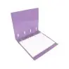 Carpeta con recambio liderpapel a4 cuadro 5mm 100 hojas 80g polipropileno 4 anillas 40mm lavanda opaco