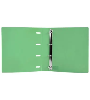 Carpeta con recambio liderpapel a4 cuadro 5mm 100 hojas 80g polipropileno 4 anillas 40mm verde manzana