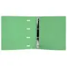 Carpeta con recambio liderpapel a4 cuadro 5mm 100 hojas 80g polipropileno 4 anillas 40mm verde manzana