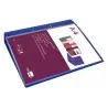 Carpeta liderpapel canguro 2 anillas 40 mm mixtas polipropileno din a4 azul translicudo