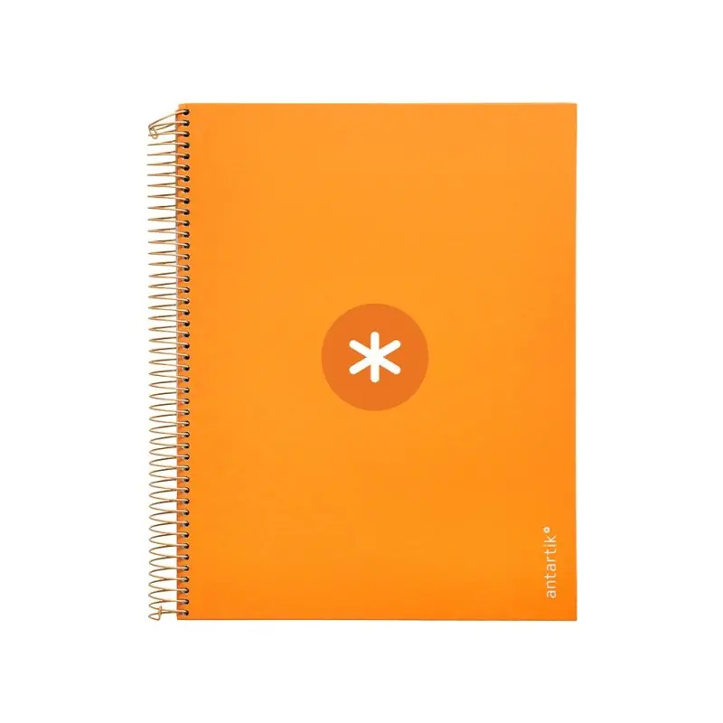 Cuaderno espiral liderpapel a4 micro antartik tapa forrada120h 100 gr cuadro 5mm 5 banda4 taladros color mostaza