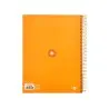 Cuaderno espiral liderpapel a4 micro antartik tapa forrada120h 100 gr cuadro 5mm 5 banda4 taladros color mostaza