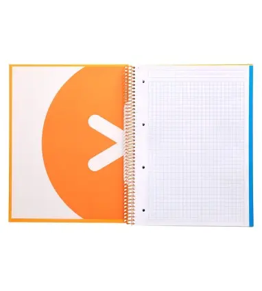 Cuaderno espiral liderpapel a4 micro antartik tapa forrada120h 100 gr cuadro 5mm 5 banda4 taladros color mostaza