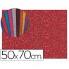 Goma eva con purpurina liderpapel 50x70cm 60g/ m2 espesor 2 mm en diferentes colores