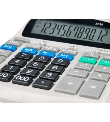 Calculadora liderpapel impresora pantalla papel 57 mm 12 digitos impresion bicolor blanca 225x158x56 mm