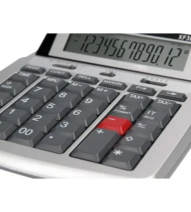 Calculadora liderpapel impresora pantalla papel 57 mm 12 digitos impresion bicolor blanca 235x155x62 mm