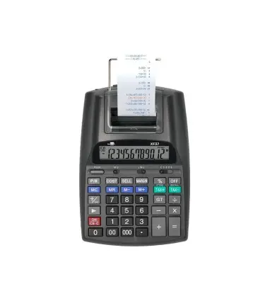 Calculadora liderpapel impresora pantalla papel 57 mm 12 digitos impresion bicolor negra 225x158x56 mm