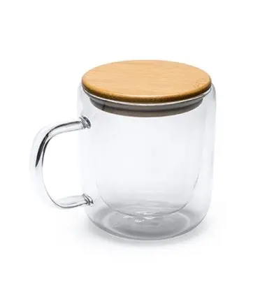 Vaso o Taza de doble pared realizada en cristal Indal de 280ml